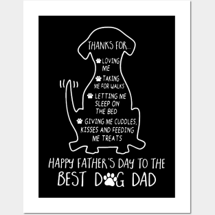 Happy Father Day Best Dog Dad Posters and Art